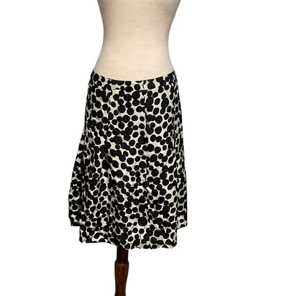 Banana Republic Silk Polka Dot Skirt Sz 6 - Picture 2 of 9